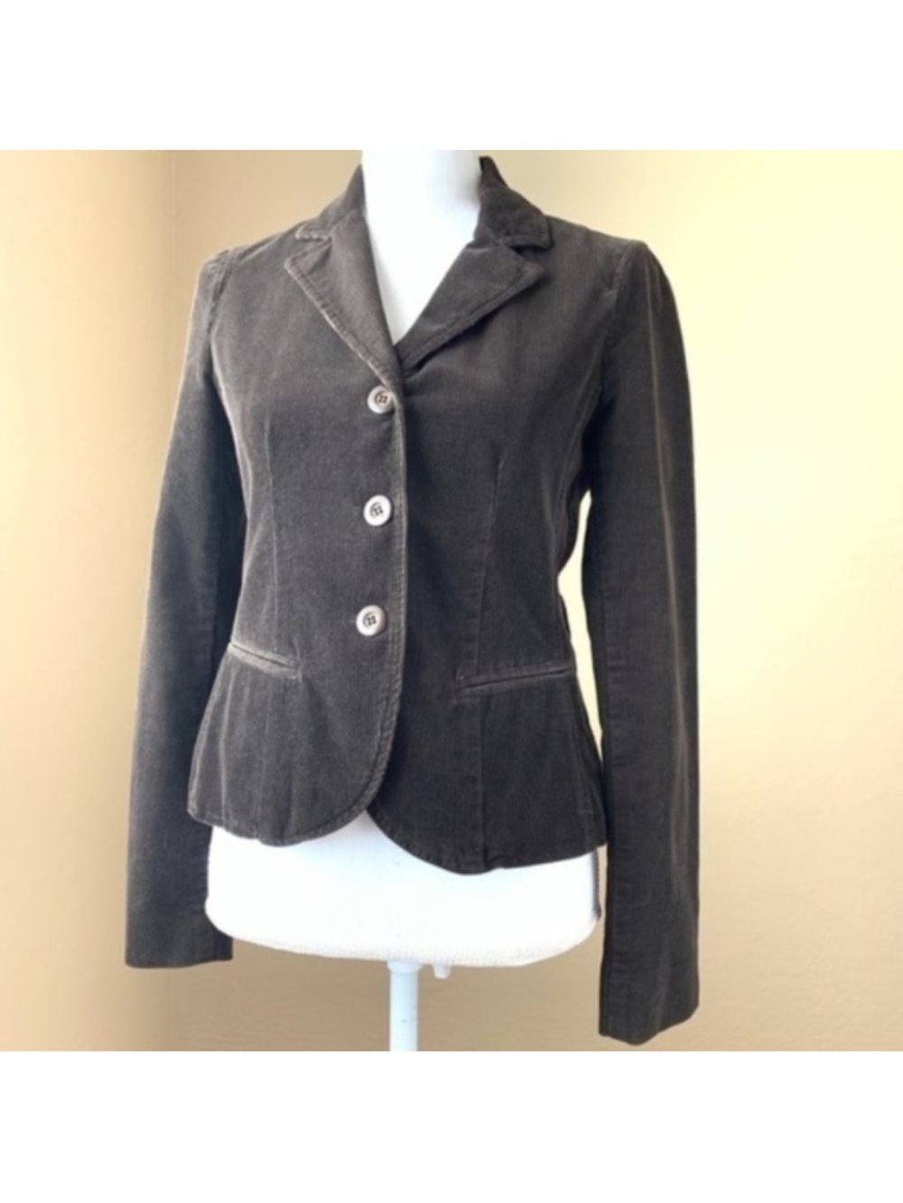 Vince Chocolate Brown Corduroy Blazer Jacket Tailored Fall Academia Size 4